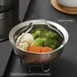 Stainless Steel Steamer Basket for Steaming & Straining with Handle – gallery image 10