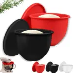 Silicone-Lined Mixer Bowl for Mixing & Pouring with Reusable Spout and Lid – gallery image 3