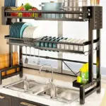 Expandable Dish Drying Rack for Drying & Organizing Dishes, Black Space-Saving Design – gallery image 5