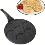 Non-Stick 7-Hole Pancake and Crepe Pan for Stovetop Cooking with Detachable Handle – gallery image 3