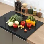 Acrylic Cutting Board for Food Prep & Countertop Protection, Non-Slip Transparent Black – gallery image 2