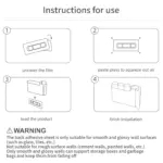 Wall-Mounted Dual-Compartment Trash Bag Holder for Bag Storage & Dispensing, ABS Plastic – gallery image 8