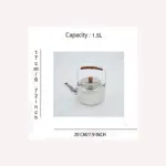 Stainless Steel Kettle with Wooden Handle for Heating Water on Cooking Surfaces – gallery image 4