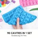 2-Piece Silicone Gummy Bear Mold Set for Candy & Chocolate Making, 90-Cavity Design – gallery image 10
