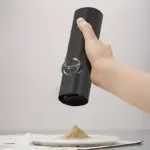 Electric Salt and Pepper Grinder for Seasoning with Dual-Compartment Design & Adjustable Coarseness – main image