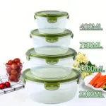 4pcs Round Food Storage Containers for Organizing & Storing Food, Stackable – gallery image 6