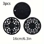 3pcs Silicone Insulated Mats for Heat Insulation & Surface Protection, Non-Slip Design – gallery image 4