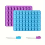 2-Piece Silicone Gummy Bear Mold Set for Candy & Chocolate Making, 90-Cavity Design – gallery image 9