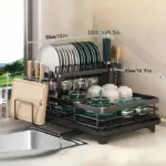 Two-Tier Dish Drying Rack for Drying Dishes & Utensils with Drainboard and Cutlery Holder – gallery image 5