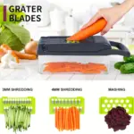 Multifunctional Food Chopper for Chopping, Slicing & Dicing with 8-Blade Inserts and Container – gallery image 6