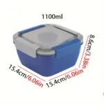 Salad Container for Portable Meal Prep with Two Sections and Dressing Cup – gallery image 4