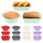 3-Piece Silicone Baking Pan Set for Baking & Molding with Non-Stick Surface Design – main image