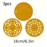 3pcs Silicone Insulated Mats for Heat Insulation & Surface Protection, Non-Slip Design – gallery image 12