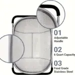 Expandable Stainless Steel Fine Mesh Filter for Rinsing & Draining Produce – gallery image 11
