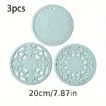 3pcs Silicone Insulated Mats for Heat Insulation & Surface Protection, Non-Slip Design – gallery image 17