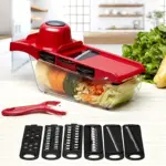 Multi-Component Vegetable Chopper System for Manual Slicing & Grating with Interchangeable Blades – main image