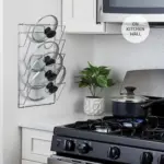 Metal Pot Lid Organizer Rack for Hanging & Space-Saving Storage, Multi-Level Design – gallery image 8