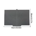 Silicone Draining Mat for Drying Dishes & Protecting Surfaces, Foldable Reversible Design – gallery image 7