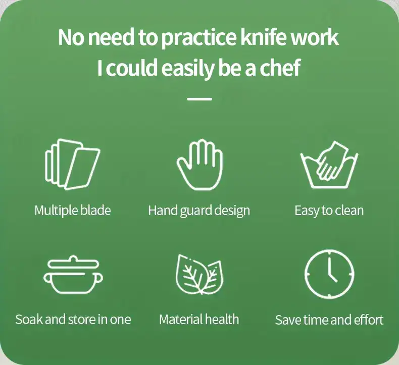 12-in-1 Manual Vegetable Chopper for Cutting & Slicing with Interchangeable Blade Housing – description image 2