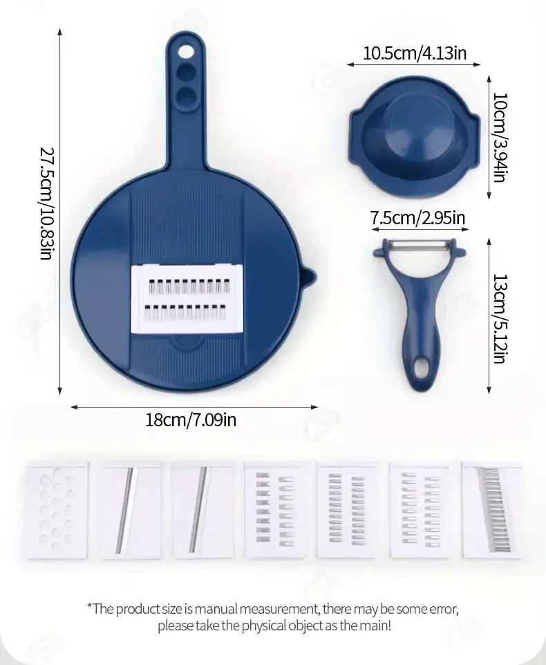 12-in-1 Manual Vegetable Chopper for Cutting & Slicing with Interchangeable Blade Housing – description image 6