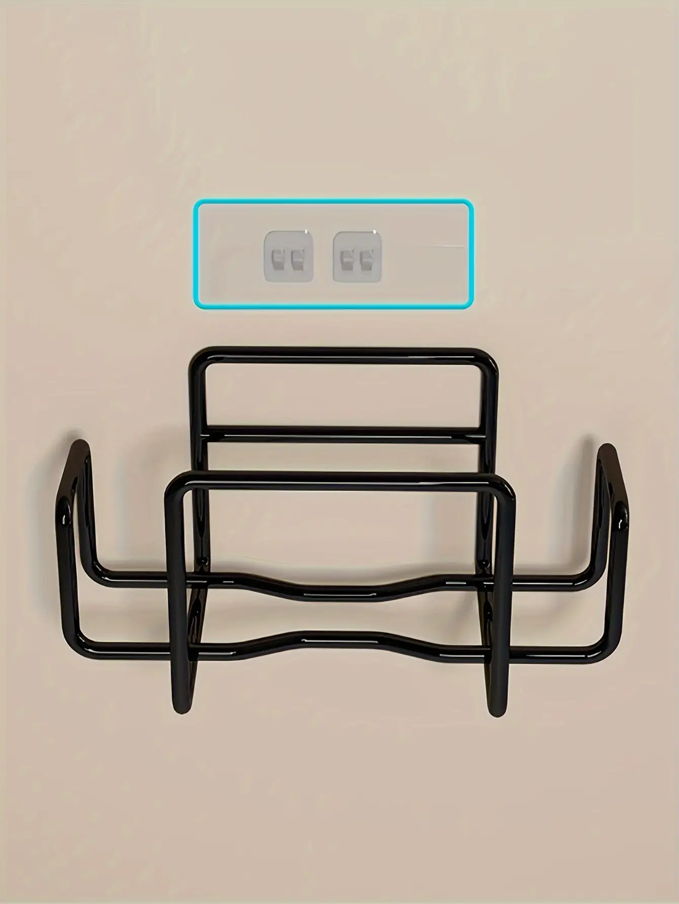 Wall-Mounted Tissue Holder for Holding Tissue Rolls and Sheets, Non-Drilling Adhesive Mount – description image 4