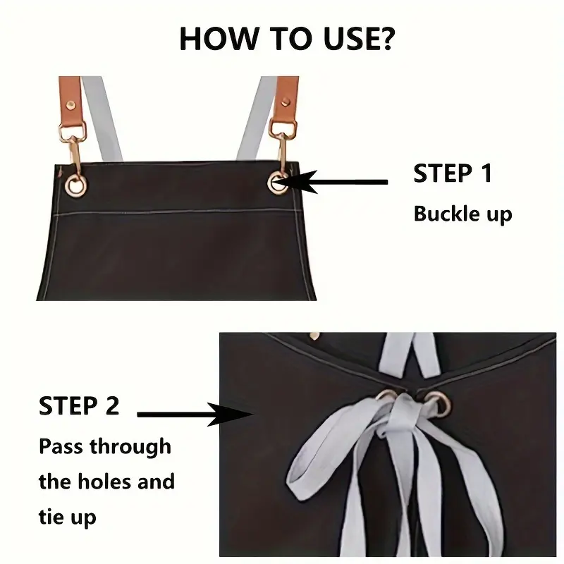 Multi-Pocket Apron for Workwear & Task Carrying, Adjustable Strap, Polyester Blend – description image 1