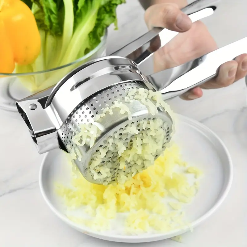Stainless Steel Potato Ricer for Mashing & Pressing with Non-Slip Handle – description image 1