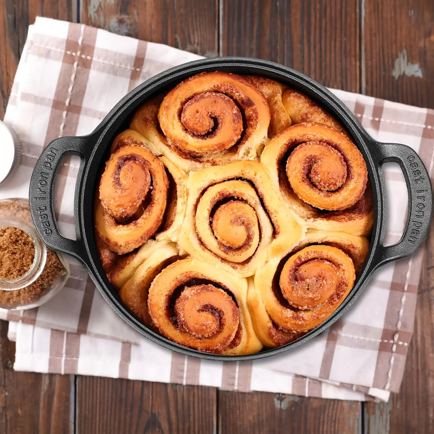 Pre-Seasoned Cast Iron Skillet for Cooking & Searing with Dual Handle Design – description image 2