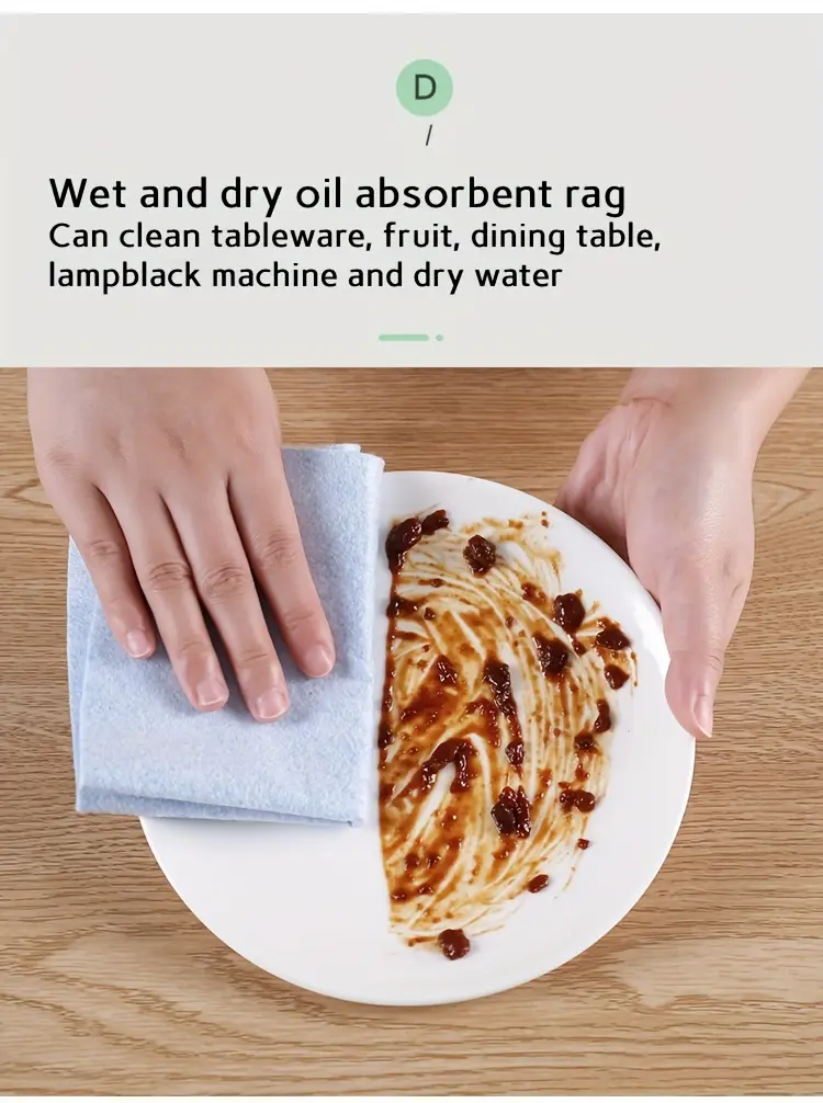 20pcs Reusable Non-Adhesive Dishcloths for Household Cleaning & Wiping, Oil-Resistant Absorbent Cloth – description image 5