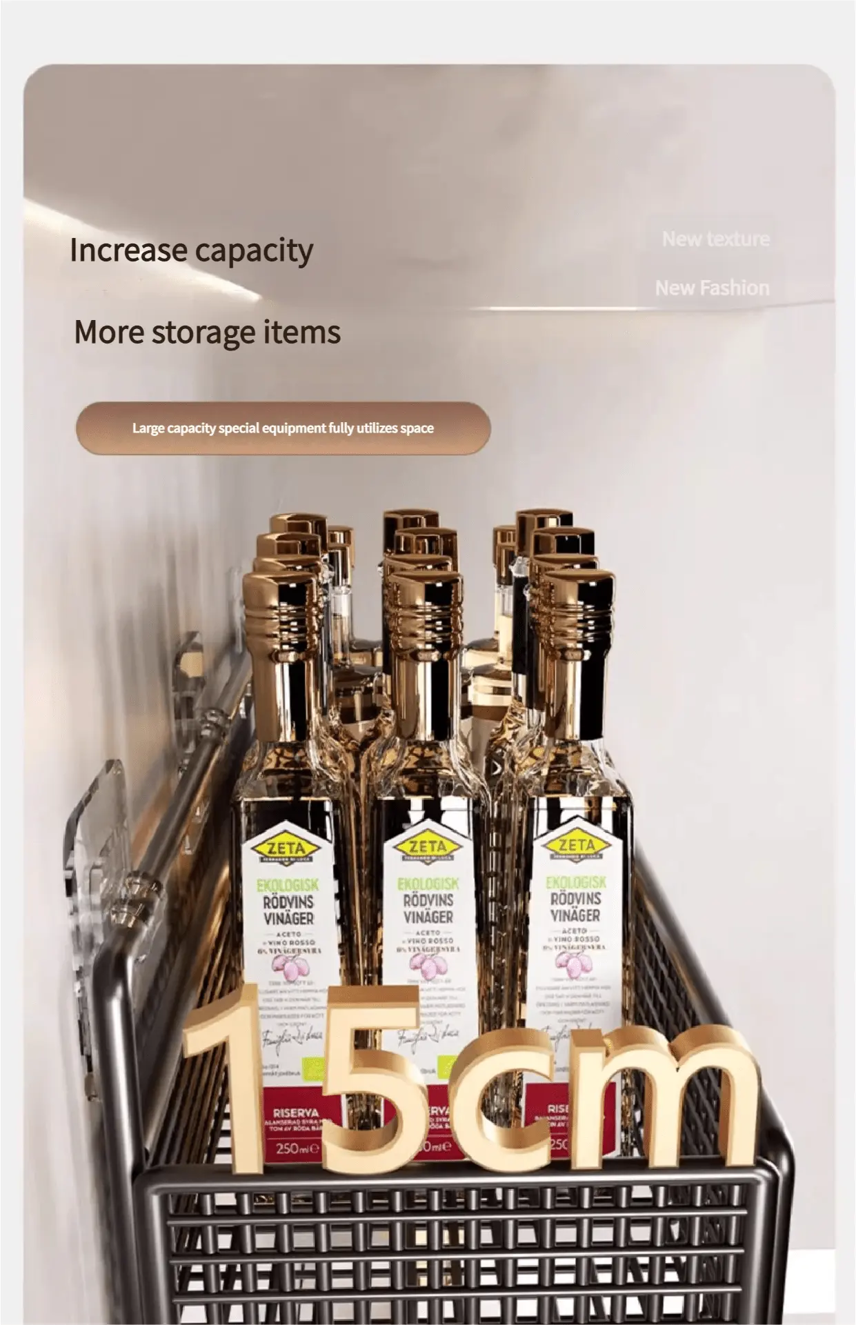 Iron Storage Rack for Organizing & Hanging Items with Grid Design and Hooked Rail – description image 4