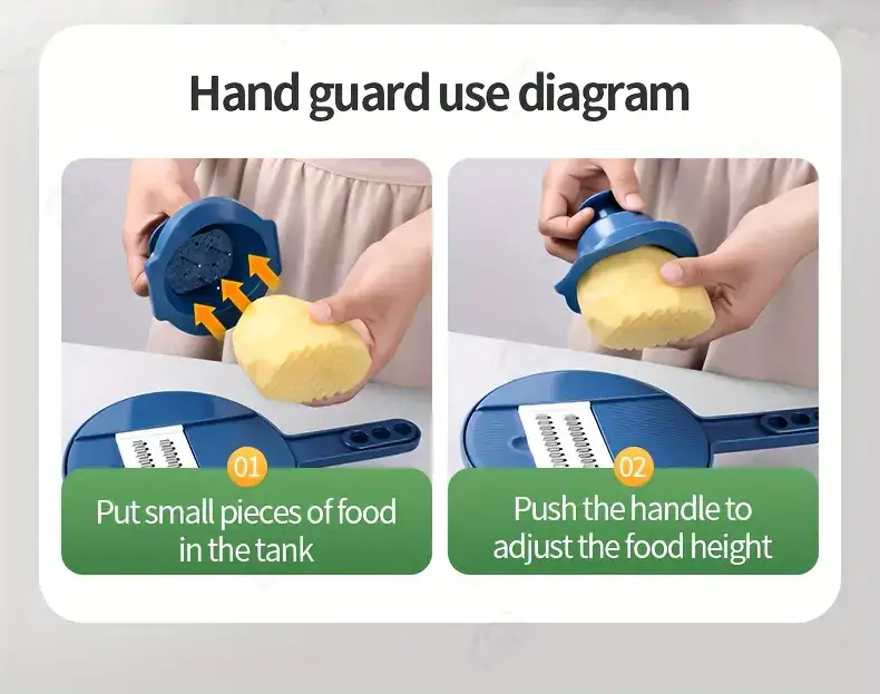 12-in-1 Manual Vegetable Chopper for Cutting & Slicing with Interchangeable Blade Housing – description image 7