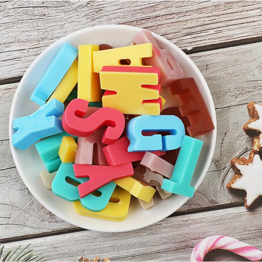 Large Alphabet Silicone Mold for Baking & Shaping with Flexible Form – description image 6