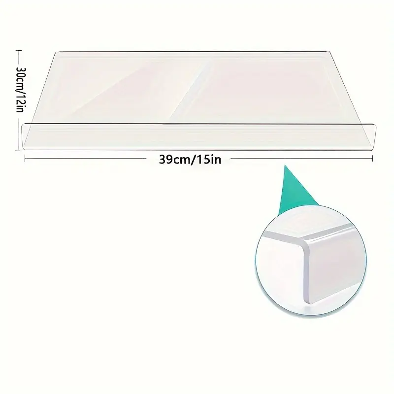 Acrylic Cutting Board for Food Prep & Cutting with Transparent Surface and Counter-Edge Lip – description image 1