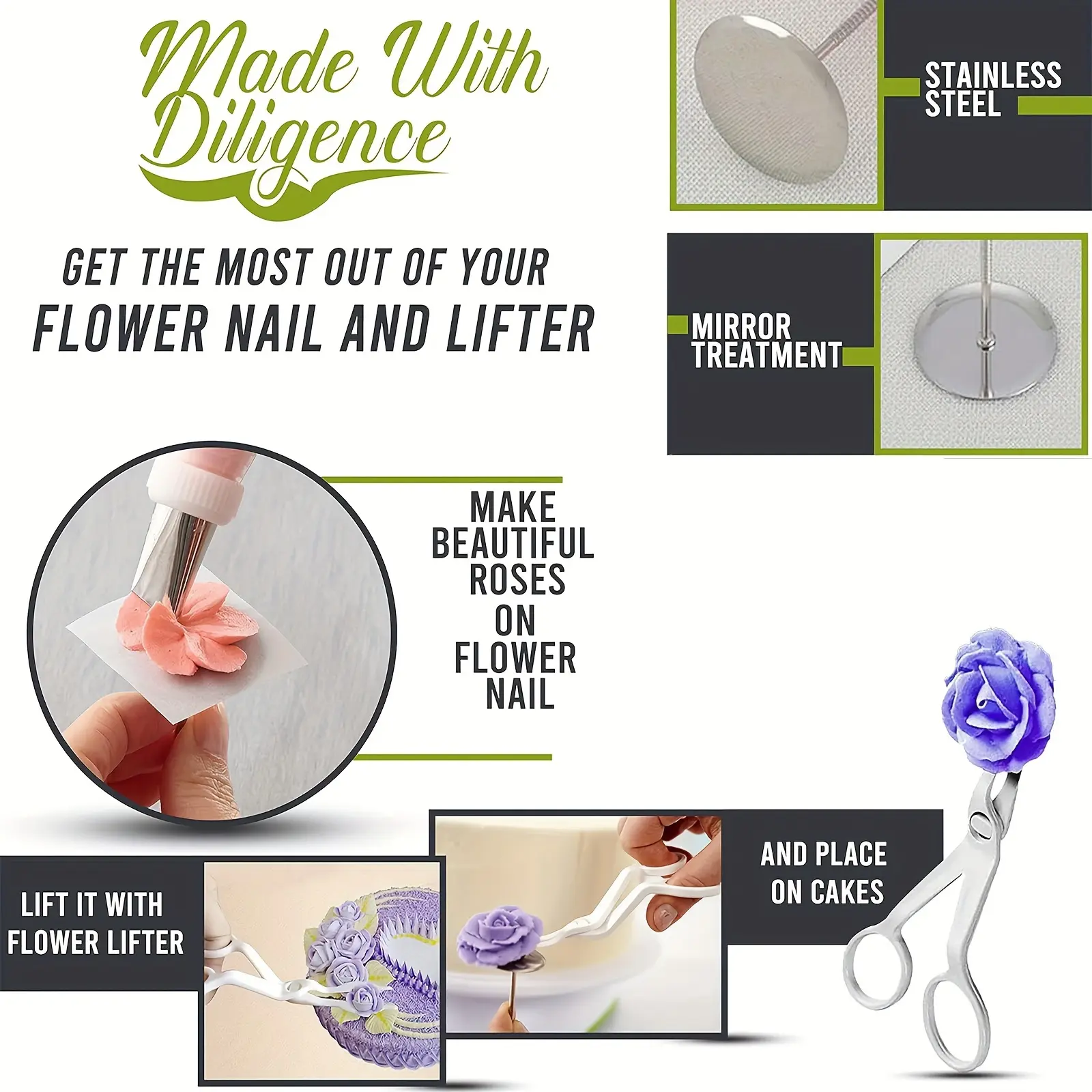 116-Piece Cake Decorating Tool Set for Piping & Frosting with Storage Box – description image 4