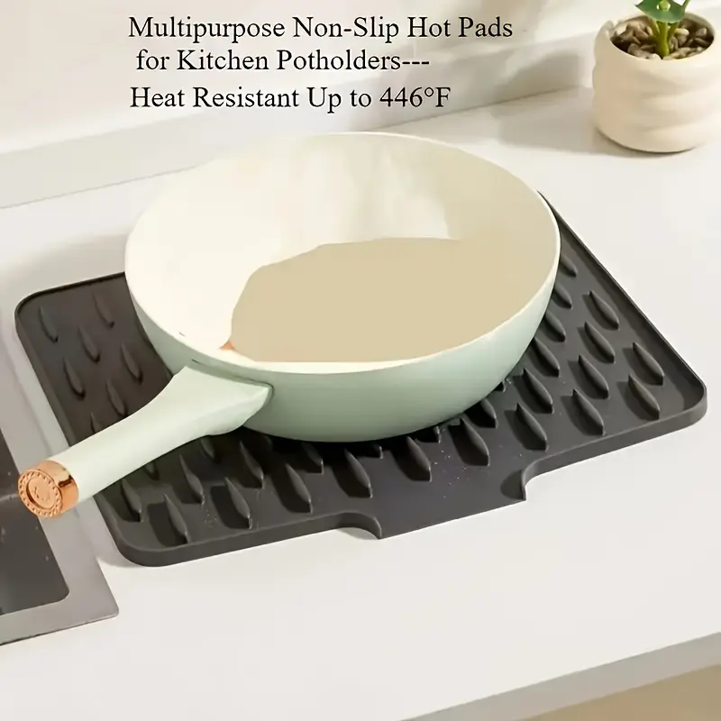 Silicone Drain Mat for Drying Dishes and Protecting Surfaces – description image 4