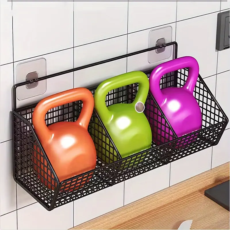 Wall-Mounted Storage Rack for Organizing Snacks & Condiments with Hanging Basket Design – description image 3