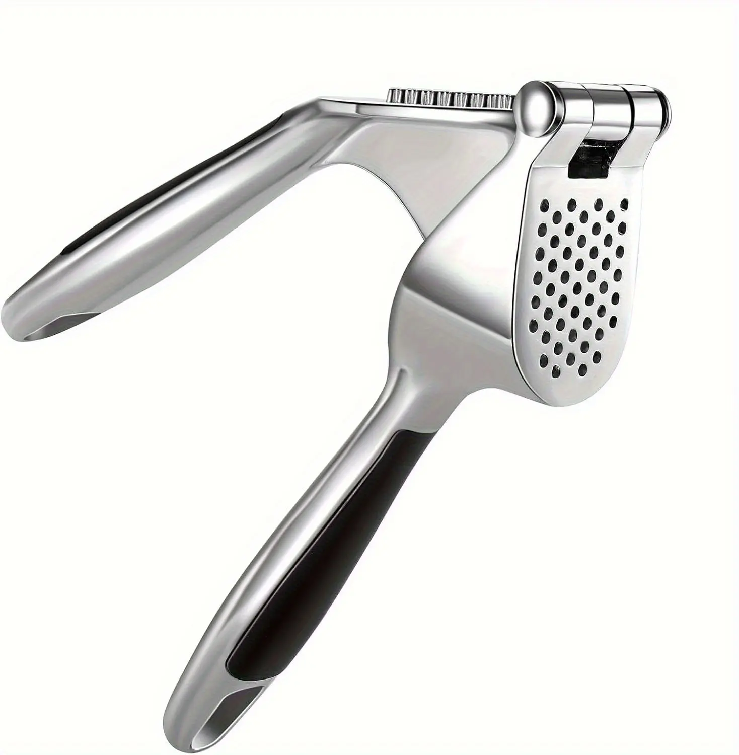 Stainless Steel Garlic Press for Crushing Garlic with Ergonomic Easy-Grip Handle – description image 4