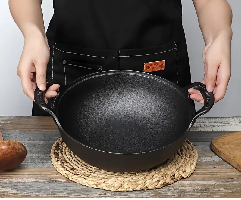 Pre-Seasoned Cast Iron Skillet for Cooking & Searing with Dual Handle Design – description image 1