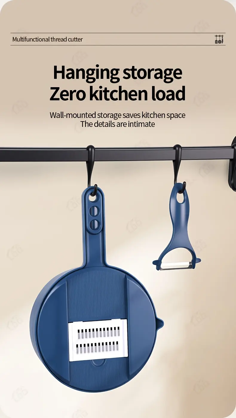 12-in-1 Manual Vegetable Chopper for Cutting & Slicing with Interchangeable Blade Housing – description image 10