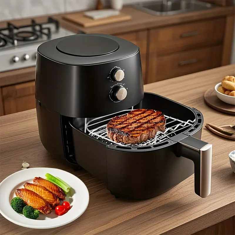 Air Fryer Grill Rack Set for Grilling & Steaming with Metal Rack and Skewers – description image 1