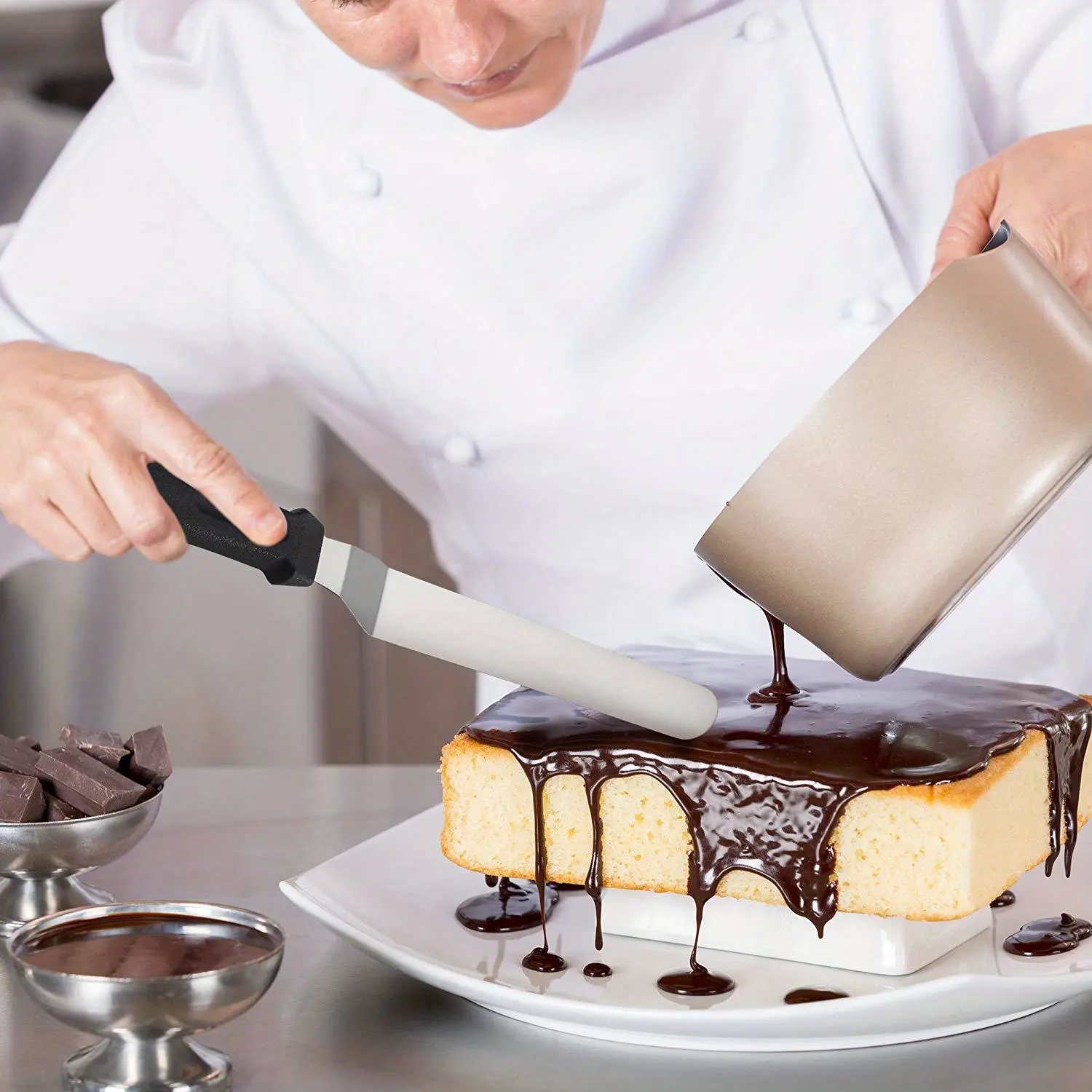 7-Piece Cake Smoothing Tool Set for Frosting & Smoothing with Stainless Steel Construction – description image 2