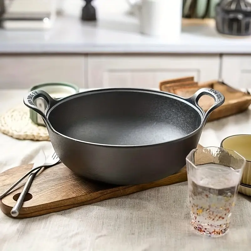 Pre-Seasoned Cast Iron Skillet for Cooking & Searing with Dual Handle Design – description image 3