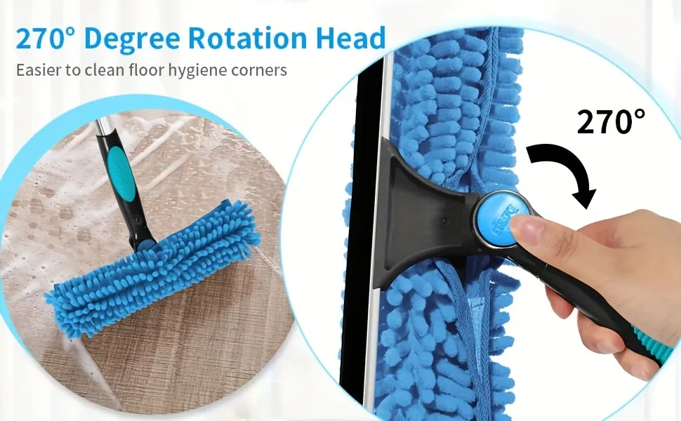 High Window Cleaning Squeegee for Window Cleaning with Extension Pole and Rotating Head – description image 2