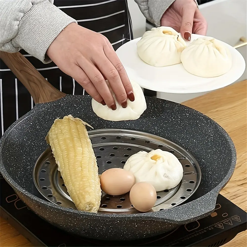 3pcs Stainless Steel Steamer Rack for Steaming and Baking – description image 1