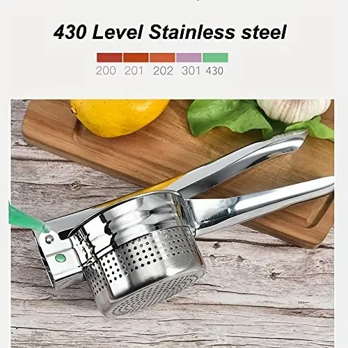 Stainless Steel Potato Ricer for Mashing & Pressing with Non-Slip Handle – description image 4