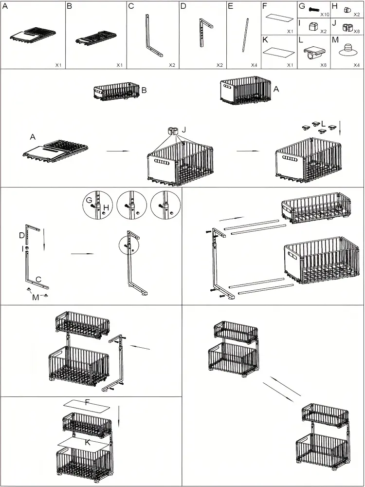 Under-Sink Sliding Organizer for Cabinet Storage & Access, Two-Tier Design – description image 6