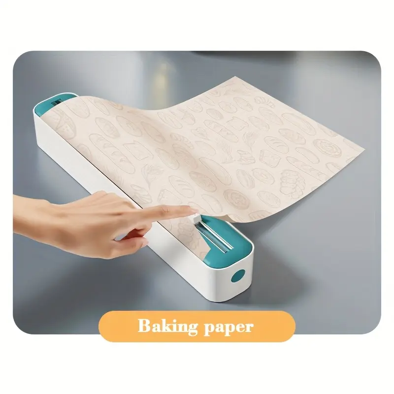 Sliding Blade Plastic Wrap Cutter for Cutting & Dispensing Wrap Rolls, Dual-Direction Slide – description image 3