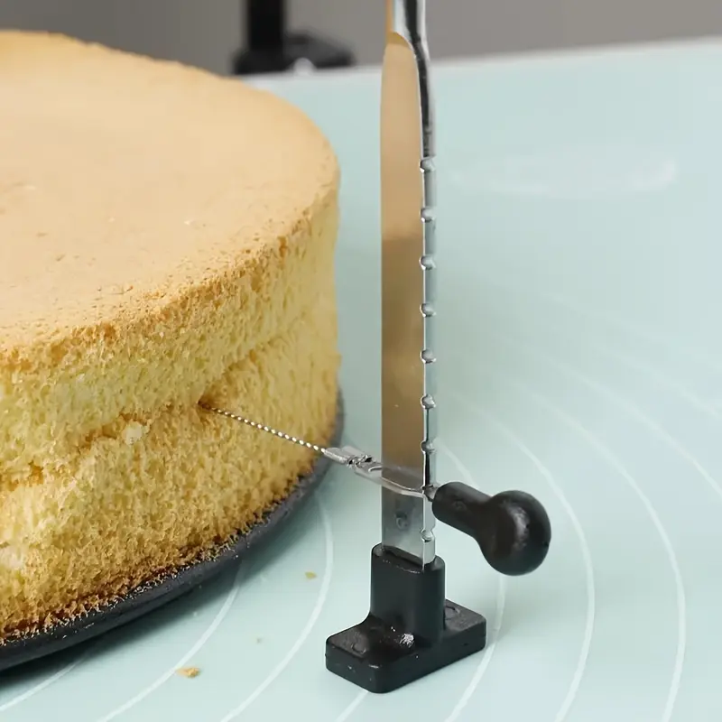 Adjustable Cake Layer Cutter for Slicing Cake Layers, Stainless Steel Wire – description image 1