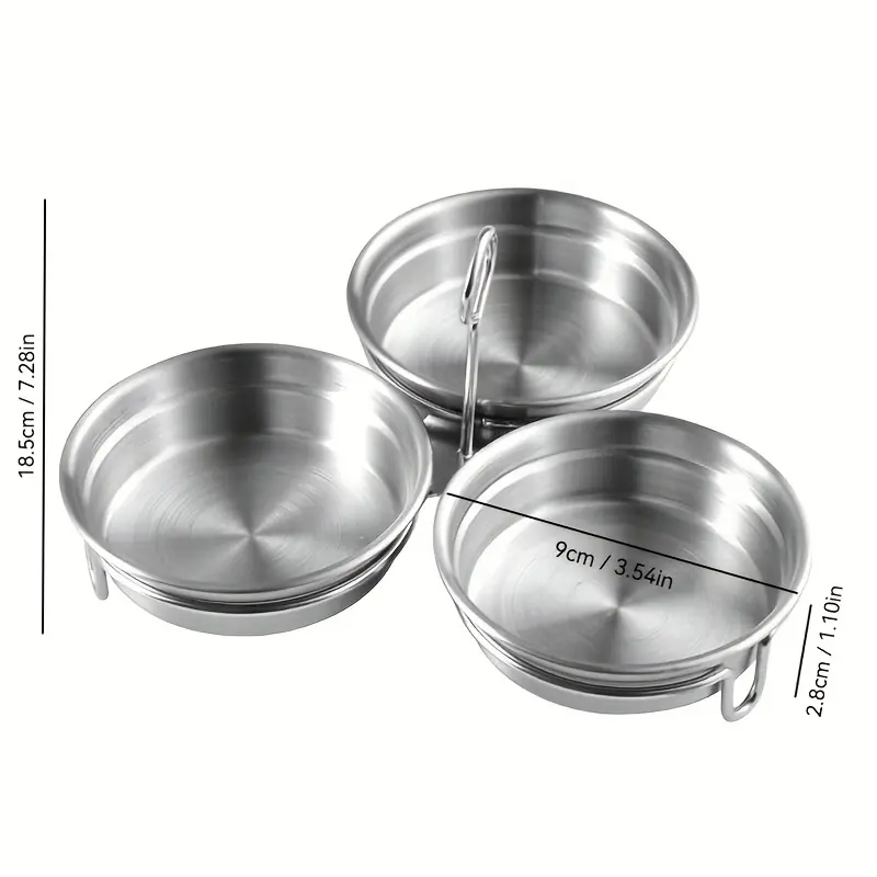 3pcs Stainless Steel Egg Molds for Boiling, Poaching and Steaming Eggs – description image 1