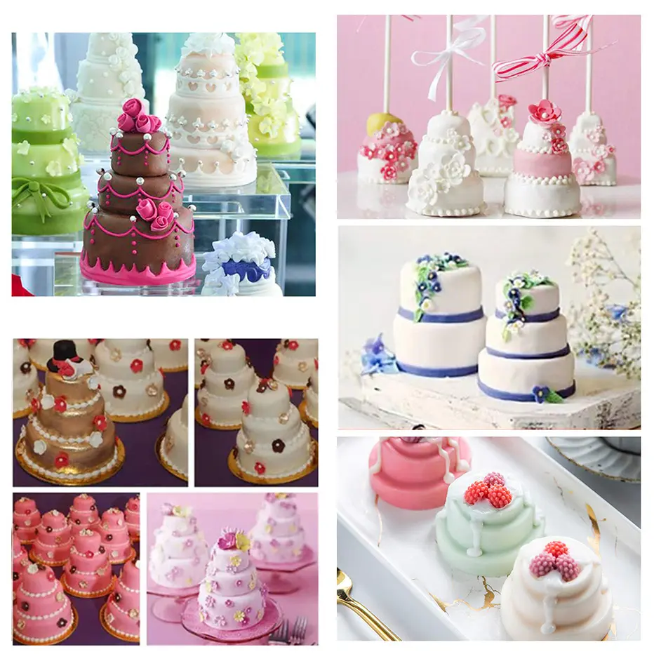 Mini 3-Tier Silicone Cake Pan for Baking Multi-Layer Mini Cakes, 6-Cavity Round Mold – description image 4